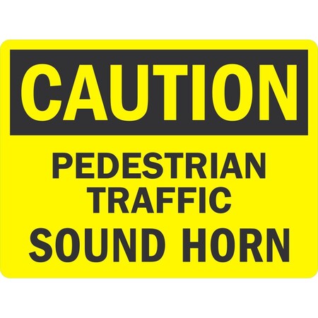 Lyle Pedestrian Traffic Sound Horn, 24x18, Diamond Grade, Yellow G-11798-DG_24x18