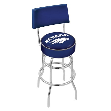 Holland Bar Stool Co 30" Chrome 2-Ring Nevada Swivel Bar Stool, Back L7C430NevaUn