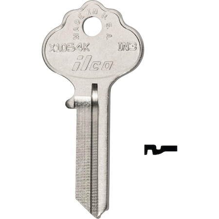 Ilco Nickel Plated File Cabinet Key IN3 / X1054K, 10PK IAL5789102B