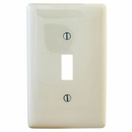 Hubbell Wiring Device-Kellems Wall Plate, Toggle, Almond, Nylon NPJJ1LA
