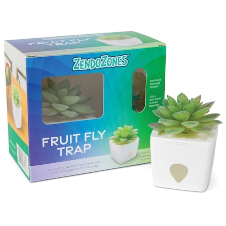 Zendozones Fruit Fly Trap, Bait Box, White 1818-TT