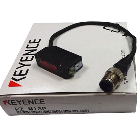 Keyence Square Reflective M12 Connector Type, PNP PZ-M13P
