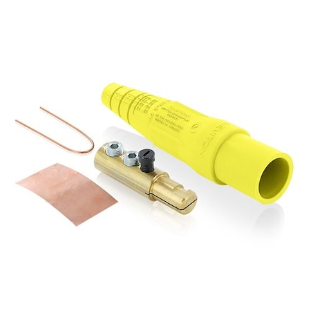 Leviton Single Pole Inline, 190 A, Male, Yellow 16D44-UY