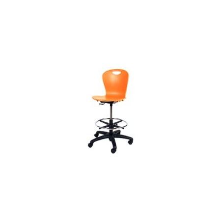 Virco ZUMA Series Lab Stool - Black Seat ZLAB