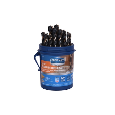 Century Drill & Tool 29 Piece Pro Grade Charger Drill Bit Set 25529
