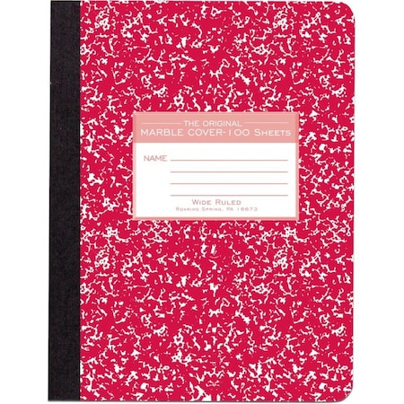 Roaring Spring Wide Ruled Hard Cover Composition Book, 975 x 75 100 Sheets, Marble Assorted Colors, Assorted ROA77229