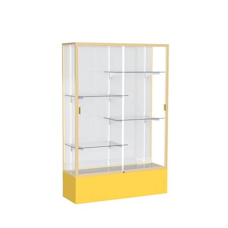 Ghent Spirit Floor Display Case 48x72x16, White, Champange 374WB-GD-GR