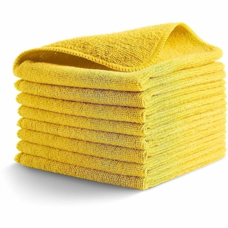 Rubbermaid Commercial Microfiber Cloth Wipe 12" x 12", Yellow, 24PK 1820580