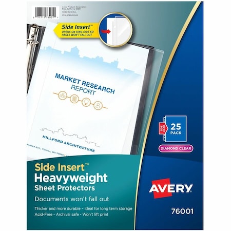 Avery Diamond Clear Secure Side-Load She, PK25 76001