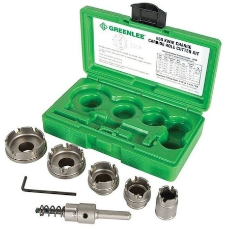 Greenlee Cutter Kit, Hole-Carbide 660