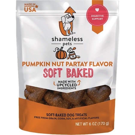 Shameless Pets Pumpkin Nut Partay Soft Baked Dog Treat 6 Oz. 331