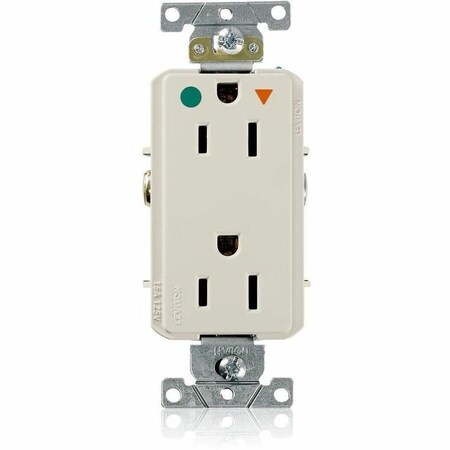 Leviton DPl HG/IG Rec 15A 125V Self-Gr LtAl D8200-IGT