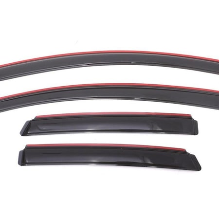 Ventshade Rainguards, Aerodynamic Design, In-Channel, Smoke, Acrylic, Set Of 4 194389