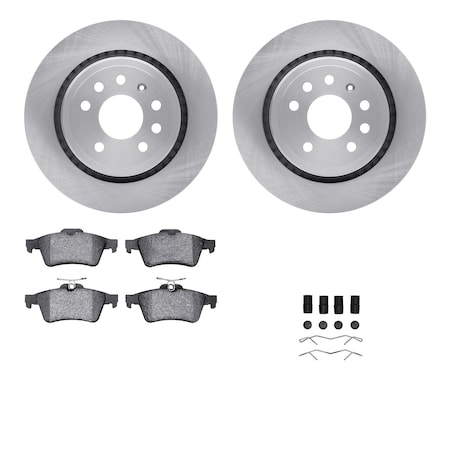 Dynamic Friction Co DFC Brake Rotor with 5000 Brake Pads and Hardware Kit 6512-65100