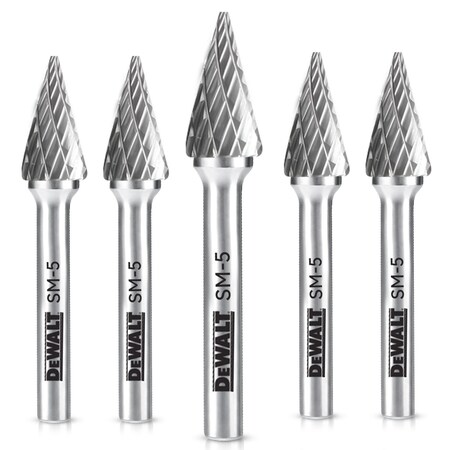Dewalt CARBIDE BURR SIZE SM-5, 5PK DXCBTJSM5-5
