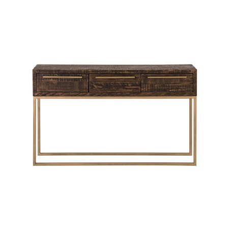 Homeroots 50" Taupe Solid and Manufactured Wood Frame Console Table With Storage 524162