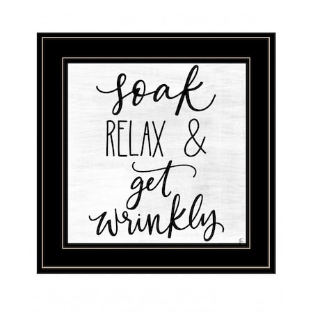 Homeroots Lets Get Wrinkly 2 Black Framed Print Bathroom Wall Art 408118