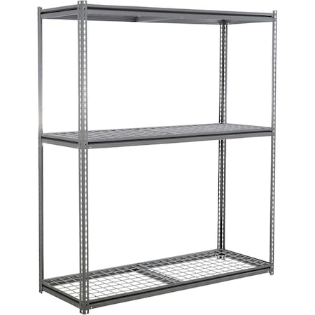 Global Industrial 3 Shelf, Standard Duty Boltless Shelving Z Beam Starter, 96Wx48Dx60H, Wire Deck B3153937