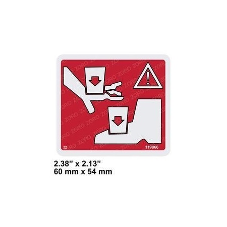 Skyjack REPLACEMENT DECAL, DANGER PINCH HAND/FOOT 119866AF