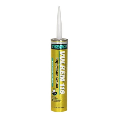 Vulkem 116 Gray Polyurethane Window and Door Caulk Sealant 10.1 fl. oz. 2674810331