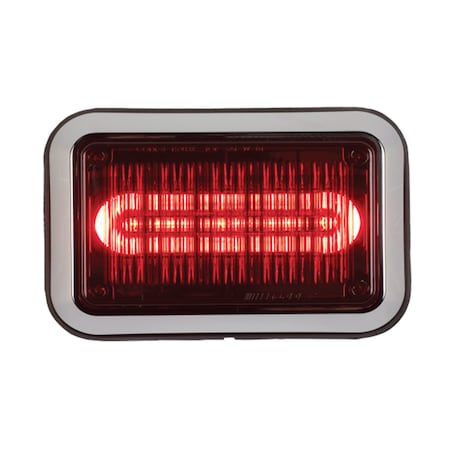Code 3 Perimeter Light, LED, Rd, Surf, Rect, 8-1/2 L 4612RBZ-75