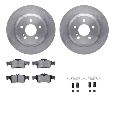 Dynamic Friction Co DFC Rotors with EURO 5000 Ceramic Brake Pads includes Hardware 6612-63321