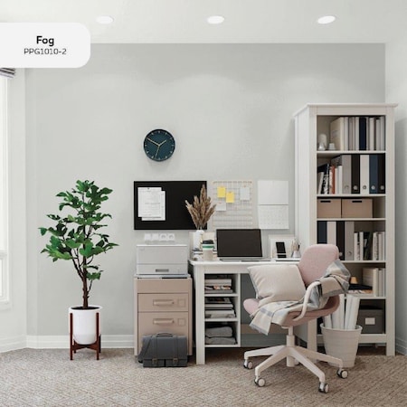 Glidden Spred Interior Paint + Primer Eggshell Wht Pastel Base 5 Gallon GLSIN50B1/05