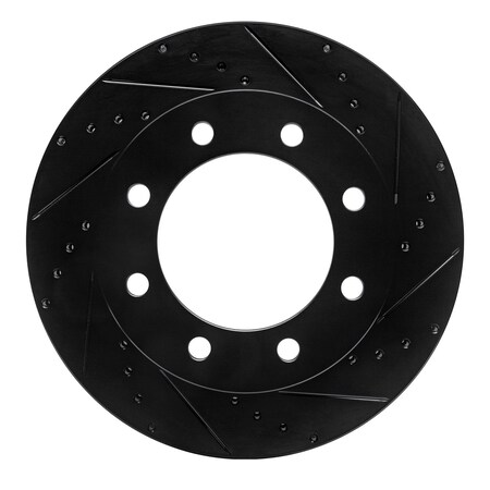 Dynamic Friction Co DFC Brake Rotor - Drilled and Slotted - Black 633-54198R