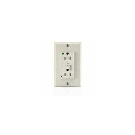 Leviton Straight Blade Receptacle, 5-15R, 15 A, 125V AC, Flush Mount, Self-Grounded T8280-T