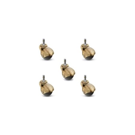 Shepherd Hardware 2'' Spherical Ball Caster, 7/16'' x 7/8'' Grip Ring Stem Caster PBH20223WA-3ED-SET