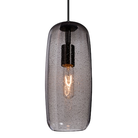 Besa Lighting Besa Pinot 13 Pendant, Smoke Bubble, Black Finish, 1x 60W MAX E26 Base 1JT-PINOT13SM-BK