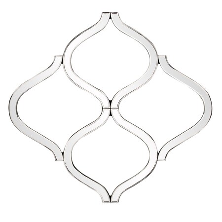 Homeroots Interlocking Mirrored Curved Shapes With Beveled Edge 383718