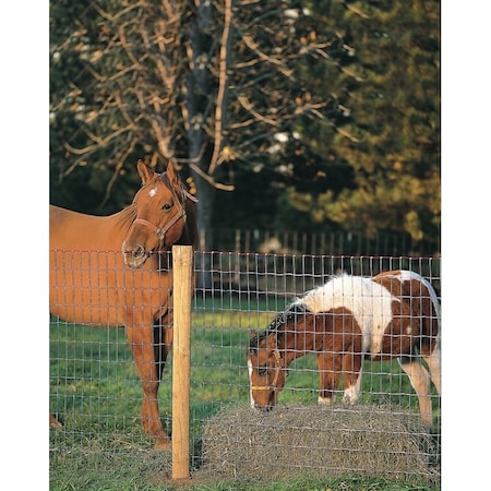 Red Brand Square Deal Tradition Horse Fence, 100 ft L, 48 in H, Non-Climb Mesh, 2 x 4 in Mesh, 12.5 ga Gauge 70310