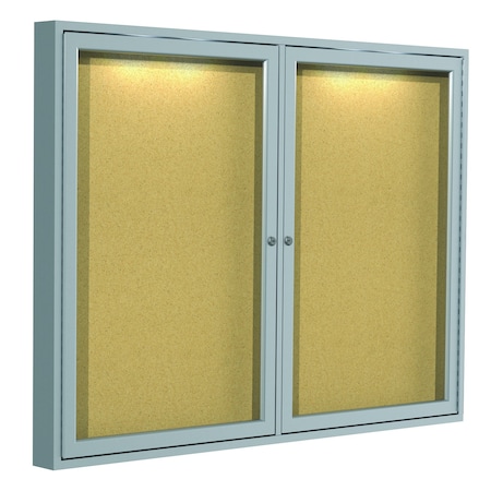 Ghent Enclosed Bulletin Board 36"x60", 2 Door CPA23660K