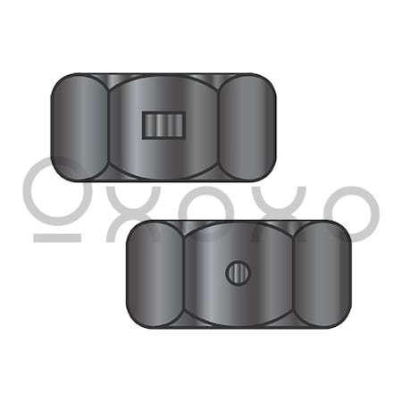 Oxoxo 3/8-16 Two Way Reversible Hex Lock Nut Black Oxide And Wax, 1000PK 456448