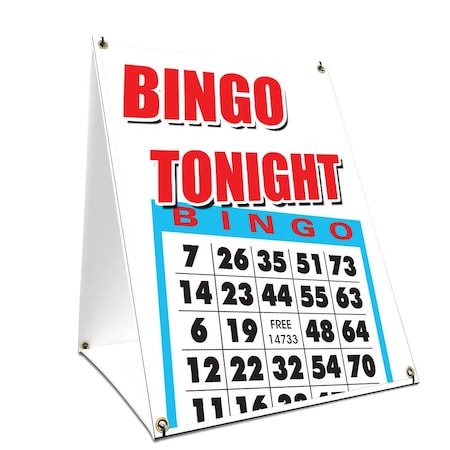 Signmission Bingo Tonight, 24 Inch x 18 Inch A-frame Yard Sign, Plastic Sign SBC-1824-Bingo Tonight