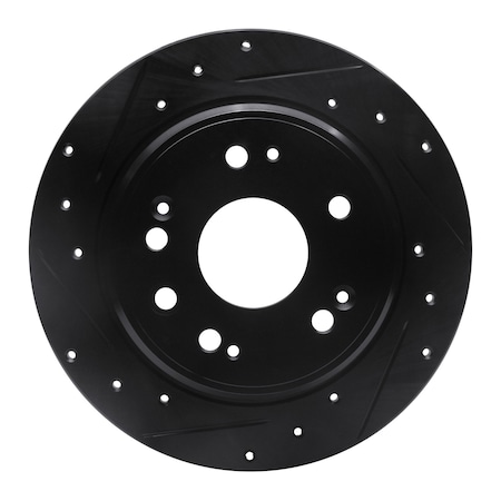 Dynamic Friction Co DFC Brake Rotor - Drilled and Slotted - Black 633-59046L
