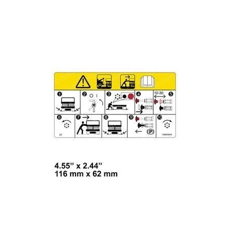 Skyjack REPLACEMENT LABEL- VL- TOWING/PUSHING PROC 158909