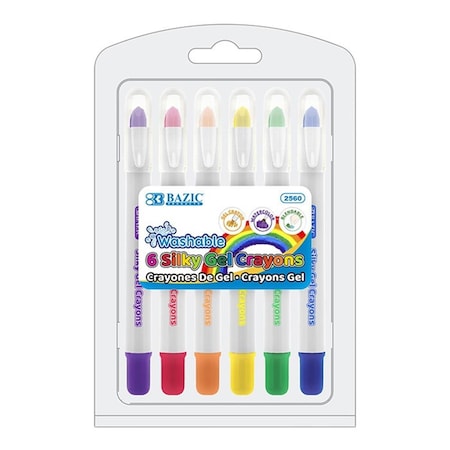 Bazic Products 6 Color Silky Gel Crayons 2560