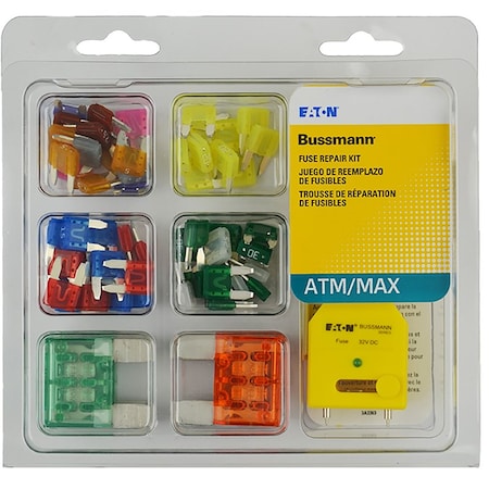 Eaton Bussmann Bussmann ATM/MAX Assorted Blade Fuse Assortment, 2PK NO.64