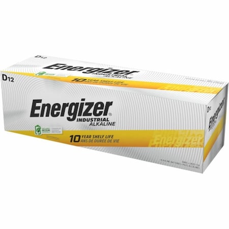 Energizer Industrial D Alkaline Battery, 12PK EN95