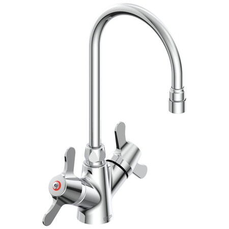Delta Commercial 25C3 Two Handle Single Shank Mixing Faucet In Chrome 25C3957