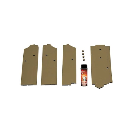 K&M Mfg Corner Post Kit for John Deere 55-55 Utility Series Tractors Tan Cloth 4091