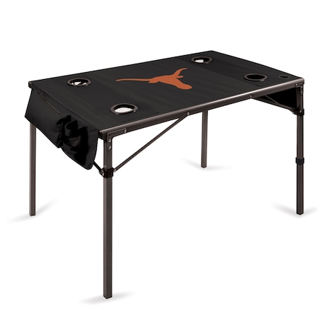 Picnic Time Family Of Brands NCAA Texas Longhorns Travel Table Portable Folding Table, Camping Table, Outdoor Table 799-00-179-194-1