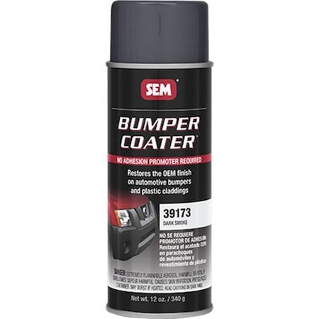 Sem Bumper Coater Trim Paint, 16 oz Aerosol Can, Dark Smoke 39173