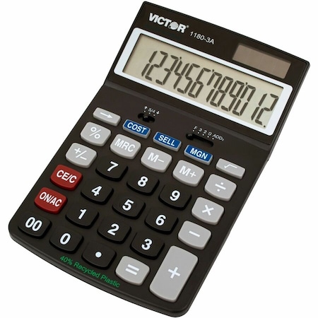Victor Technology Finance Desktop Calculator, LCD, 12 Digits 1180-3A