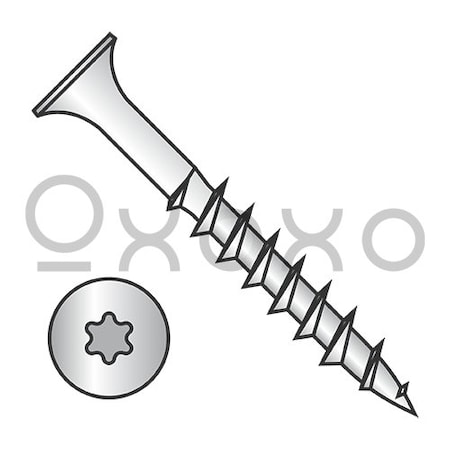 Oxoxo 6X2 1/4 6 Lobe Bugle Head Coarse Thread Sharp Point Deck Screw Dacrotized, 3000PK 582897