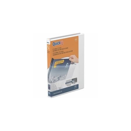 Quickfit View Binder, 3-Ring Binder, Angle D Ring, 5/8 Inch, White - 5/8in Binder Capacity - Letter - 8 87A000