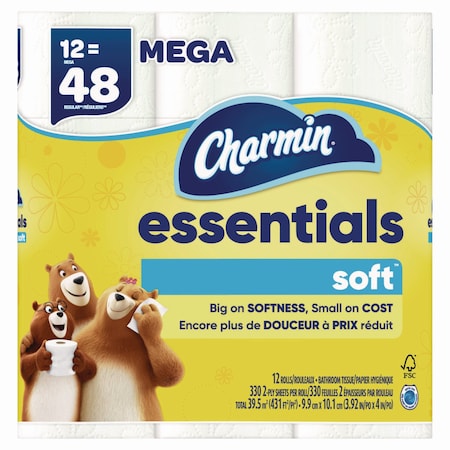 Charmin Toilet, 2 Ply, 330/Roll Sheets, White, 48 PK 80370714