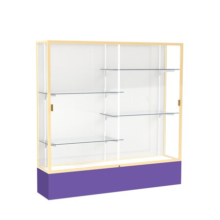 Ghent Spirit Floor Display Case 72x72x16, White, Champange 376WB-GD-PE